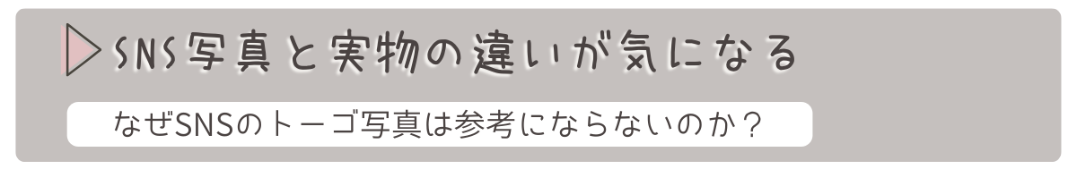 SNSと実物